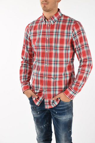 Button-Down Plaid Check Shirt