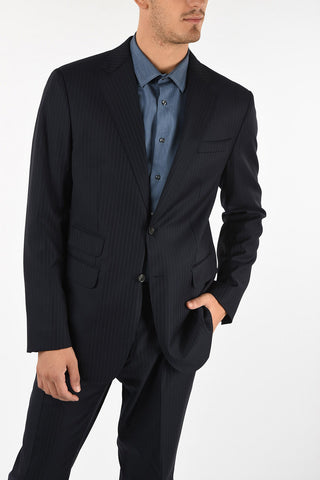 Virgin Wool Pinstriped ROMA Suit