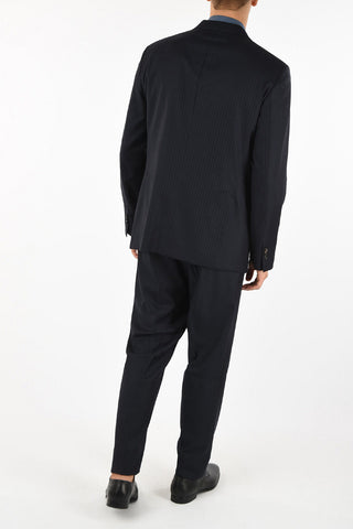 Virgin Wool Pinstriped ROMA Suit