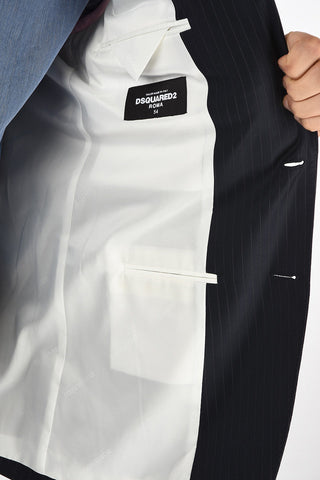 Virgin Wool Pinstriped ROMA Suit