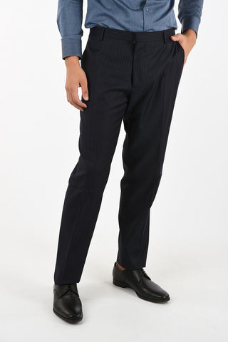 Virgin Wool Pinstriped ROMA Suit