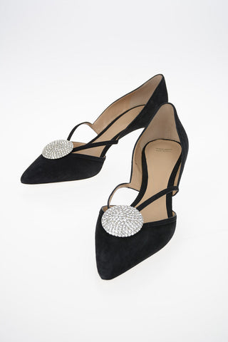 GIORGIO ARMANI 6cm suede Leather D’Orsay Pumps