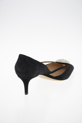 GIORGIO ARMANI 6cm suede Leather D’Orsay Pumps