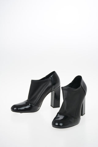 GIORGIO ARMANI 10cm Leather Chunky Heel Booties
