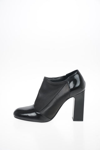 GIORGIO ARMANI 10cm Leather Chunky Heel Booties