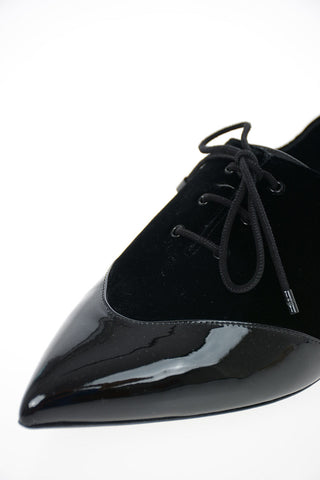 GIORGIO ARMANI velvet Point Toe D’orsay flats