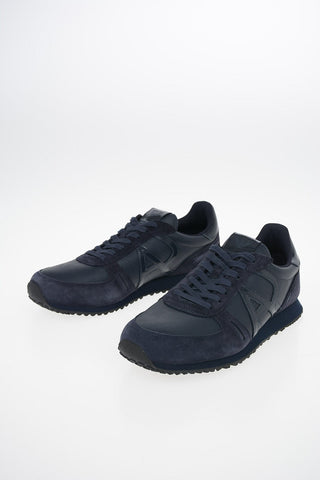 ARMANI JEANS Suede Leather and Fabric Sneakers