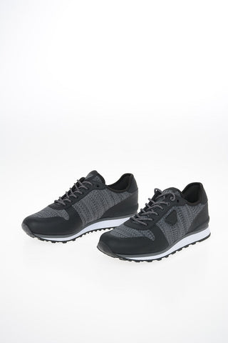 ARMANI JEANS Fabric and Leather Sneakers
