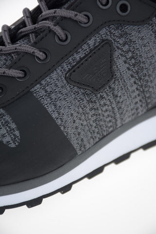 ARMANI JEANS Fabric and Leather Sneakers