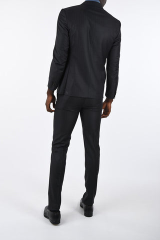 CC COLLECTION side vents pinstriped drop 7 r 2-button suit