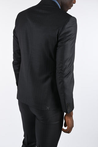 CC COLLECTION side vents pinstriped drop 7 r 2-button suit