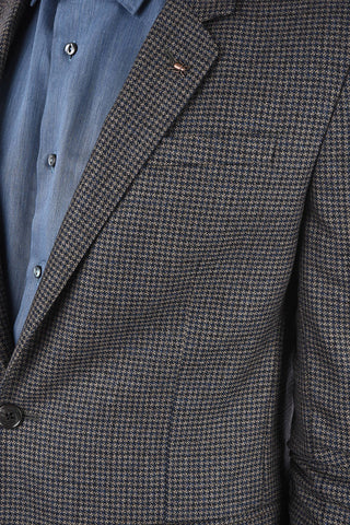 CC CORNELIANI giacca a 2 bottoni pied-de-poule drop 8 r uno spacco mezza fodera