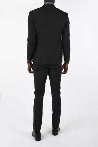 CC COLLECTION side vents pinstriped drop 7 r 2-button suit