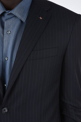 CC COLLECTION side vents pinstriped drop 7 r 2-button suit