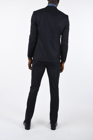 CC COLLECTION side vents pinstriped drop 7 r 2-button suit