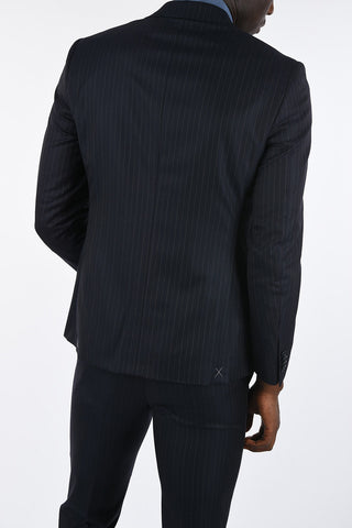 CC COLLECTION side vents pinstriped drop 7 r 2-button suit