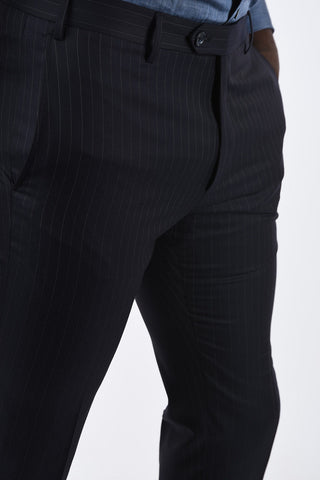 CC COLLECTION side vents pinstriped drop 7 r 2-button suit
