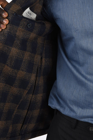 CC COLLECTION Side Vent Checked 2 Button Blazer