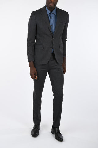 CC COLLECTION Drop 7R side vents hopsack 2-button suit