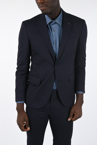 CC COLLECTION pinstriped drop 7 r 2-button suit
