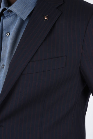 CC COLLECTION pinstriped drop 7 r 2-button suit