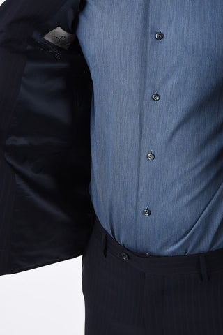 CC COLLECTION pinstriped drop 7 r 2-button suit