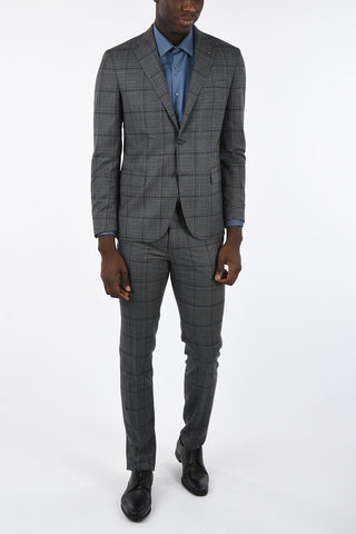 CC COLLECTION Windowpane Check 2 Button Suit