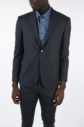 CC COLLECTION drop 7 r side vents melange 2-button suit