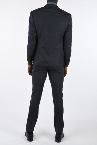 CC COLLECTION drop 7 r side vents melange 2-button suit