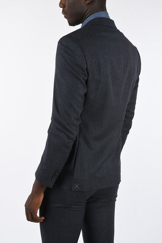 CC COLLECTION drop 7 r side vents melange 2-button suit
