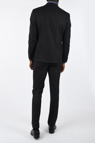 CC COLLECTION side vents pinstriped drop 7 r 2-button suit