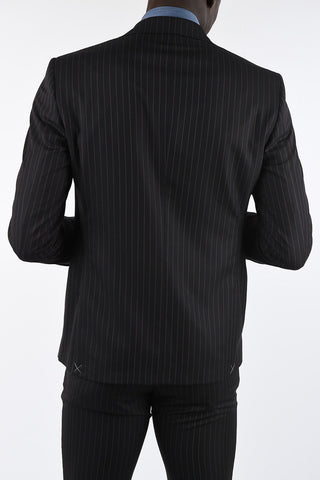 CC COLLECTION side vents pinstriped drop 7 r 2-button suit