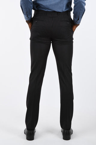 CC COLLECTION side vents pinstriped drop 7 r 2-button suit