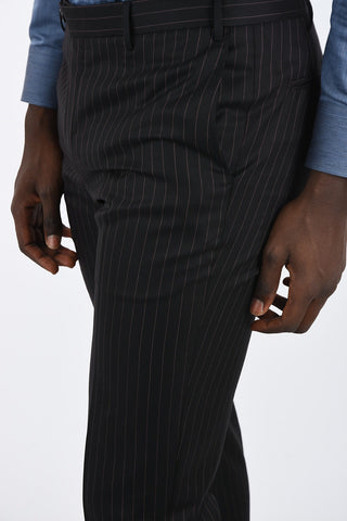 CC COLLECTION side vents pinstriped drop 7 r 2-button suit