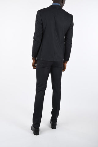 CC COLLECTION side vents pinstriped drop 7 r 2-button suit