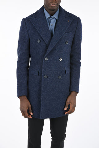 CC COLLECTION Peak Lapel Double Breasted Coat