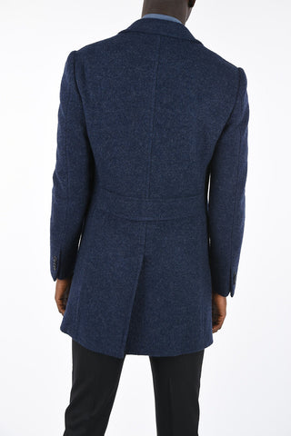 CC COLLECTION Peak Lapel Double Breasted Coat
