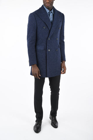 CC COLLECTION Peak Lapel Double Breasted Coat
