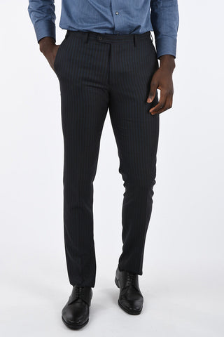 CC COLLECTION side vents pinstriped drop 7 r 2-button suit