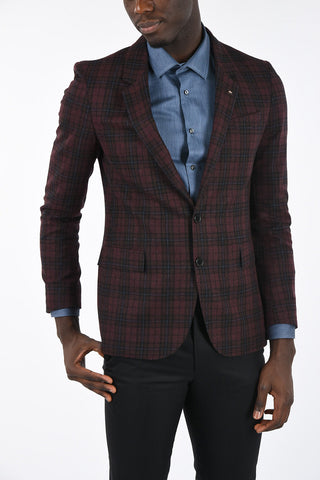 CC COLLECTION 2 Button Plaid Blazer