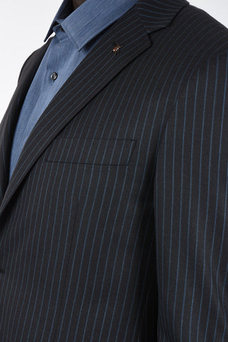 CC COLLECTION side vents pinstriped drop 7 r 2-button suit