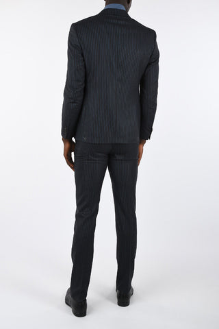 CC COLLECTION side vents pinstriped drop 7 r 2-button suit