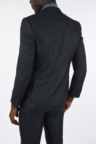 CC COLLECTION side vents pinstriped drop 7 r 2-button suit