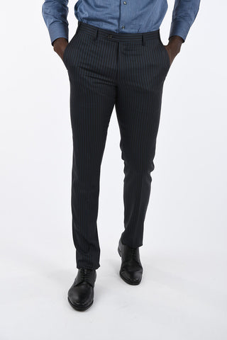 CC COLLECTION side vents pinstriped drop 7 r 2-button suit