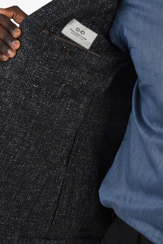 CC COLLECTION drop 6 r side vents 2-button blazer half lining