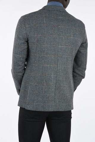 CC COLLECTION Windowpane Check 2 Button Blazer