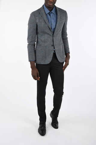 CC COLLECTION Windowpane Check 2 Button Blazer