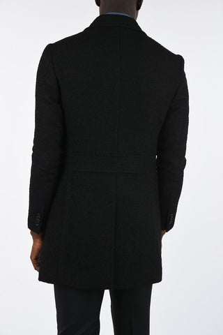 CC COLLECTION bouclé and alpaca double breasted coat