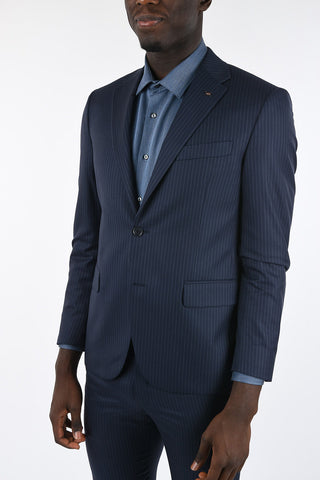 CC COLLECTION side vents pinstriped drop 7 r 2-button suit