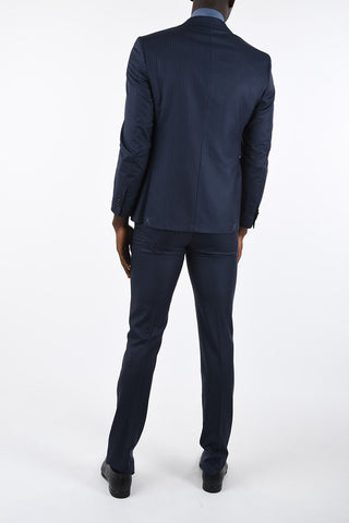 CC COLLECTION side vents pinstriped drop 7 r 2-button suit